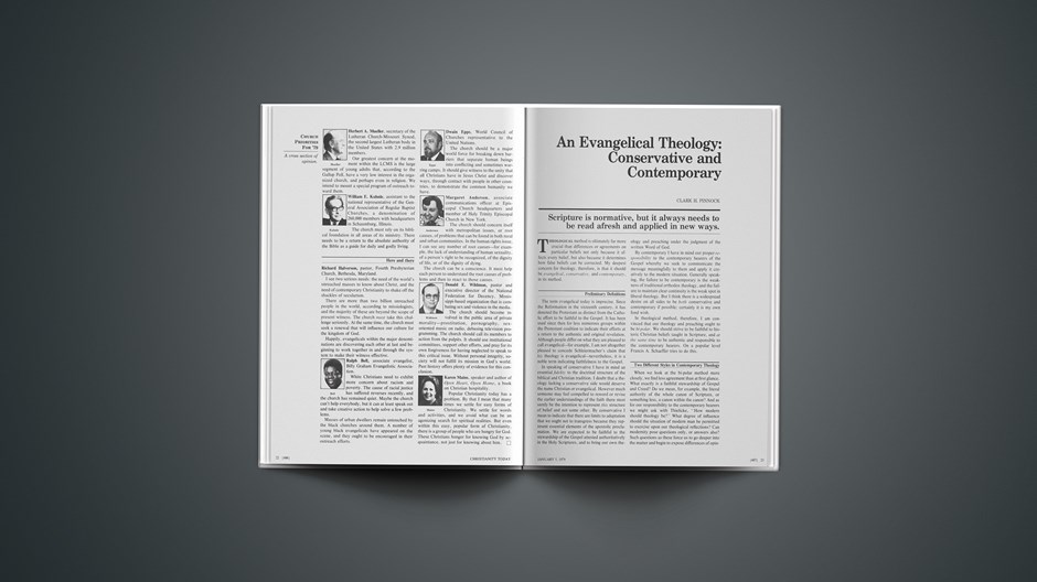 An Evangelical Theology: Conservative and Contemporary