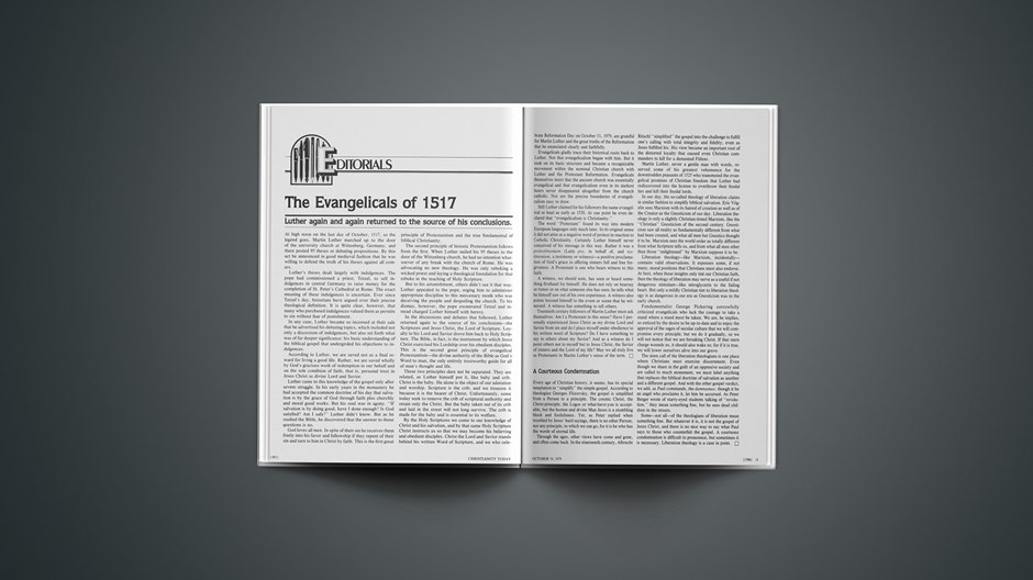 The Evangelicals of 1517