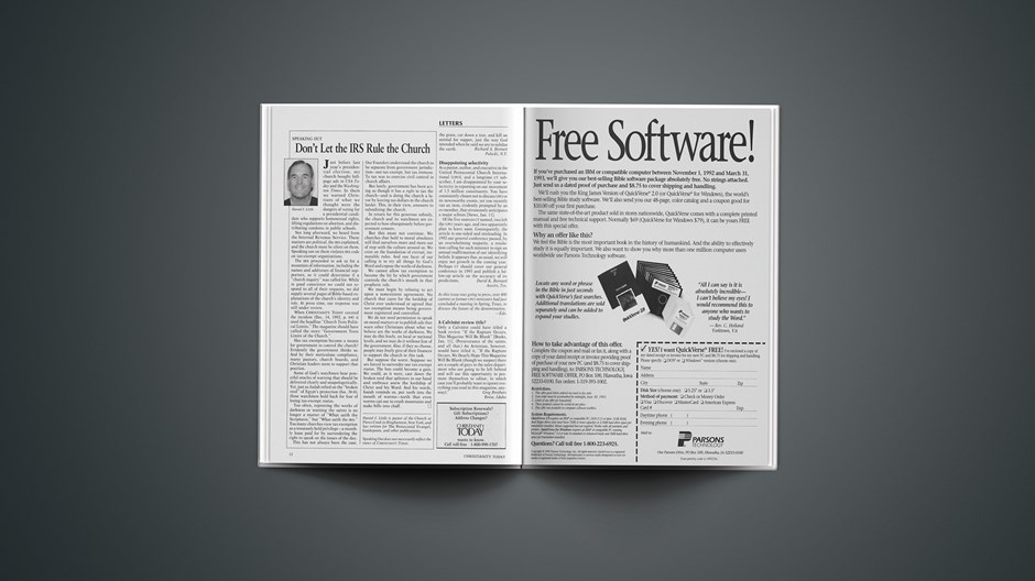 Speaking out: Don’t Let the IRS Rule the Church