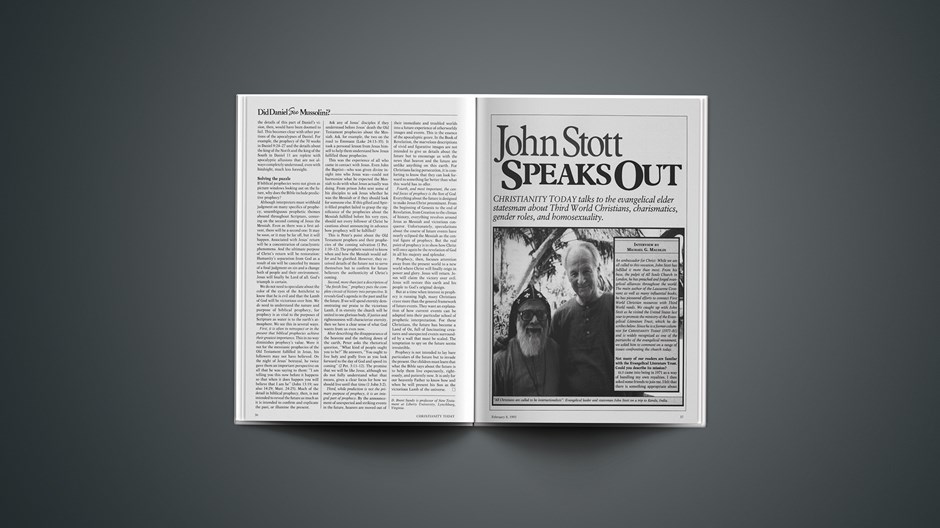 John Stott Speaks Out