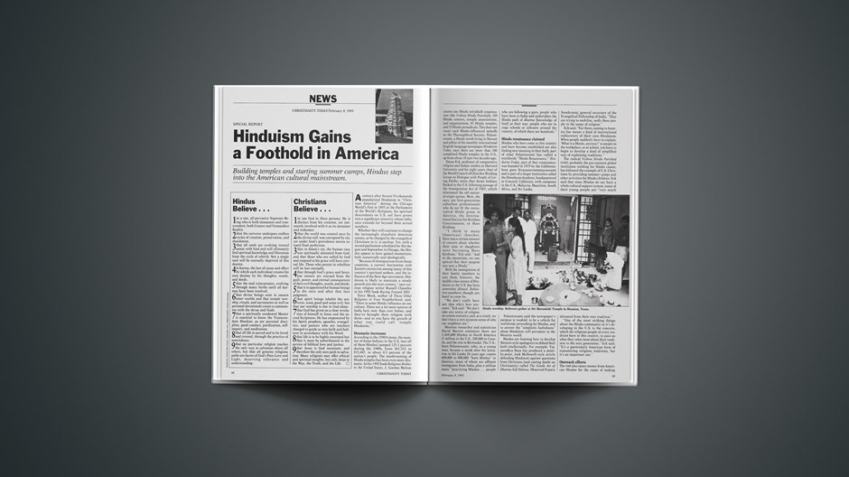 Hinduism Gains a Foothold in America