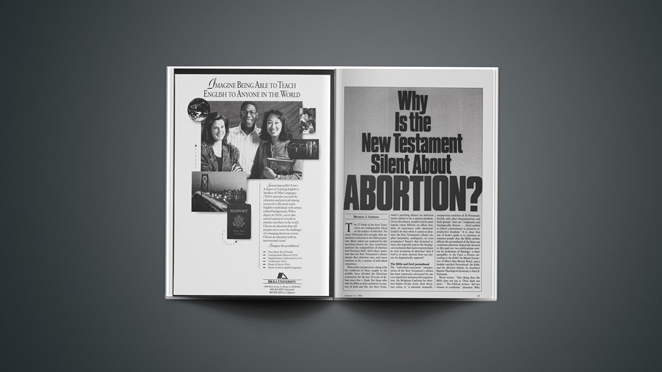 Why Is the New Testament Silent about Abortion?