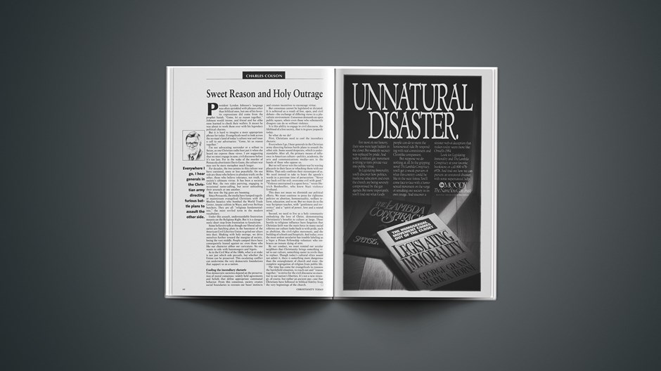 Sweet Reason and Holy Outrage