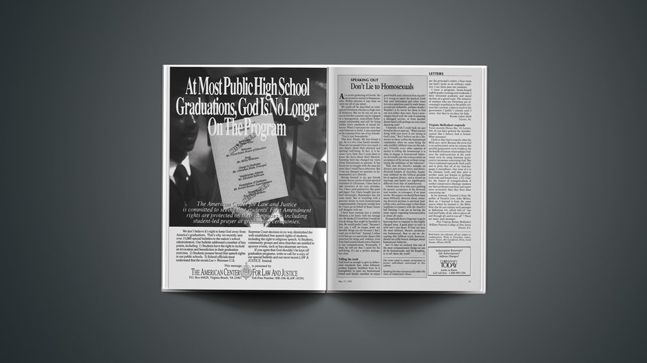 Speaking out: Don’t Lie to Homosexuals