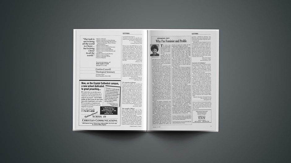 Speaking out: Why I’m Feminist and Prolife