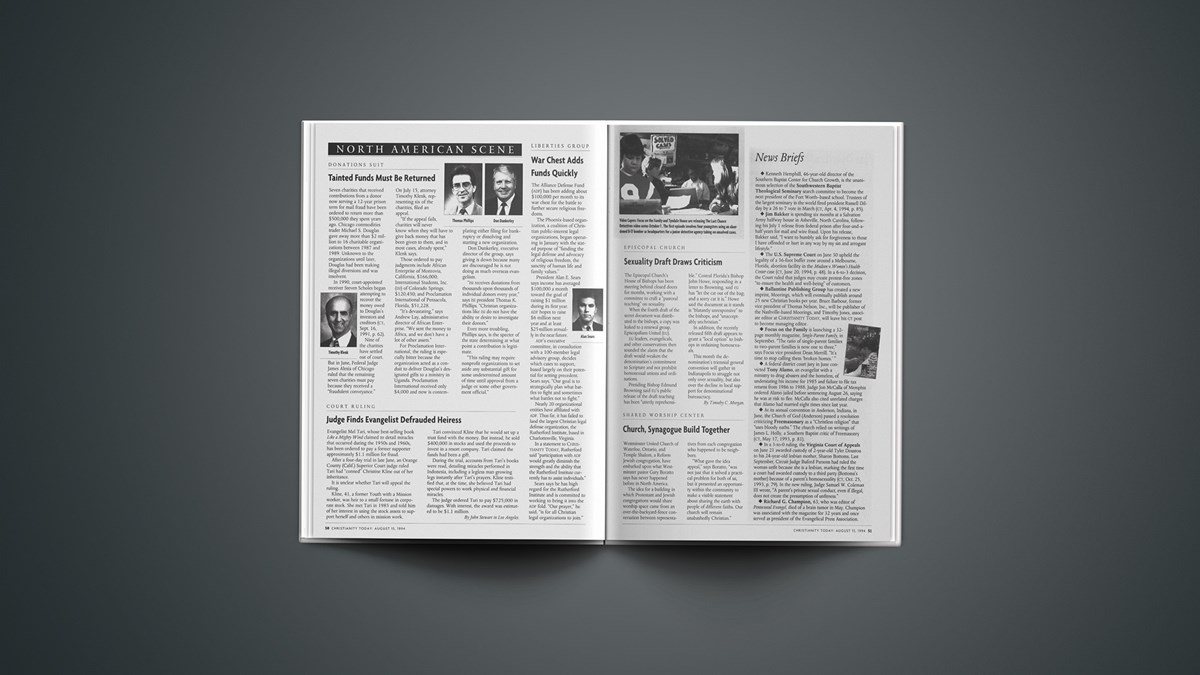 War Chest Adds Funds Quickly Christianity Today