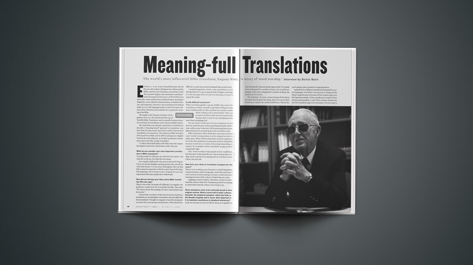 Interview: Eugene Nida on Meaning-full Translations