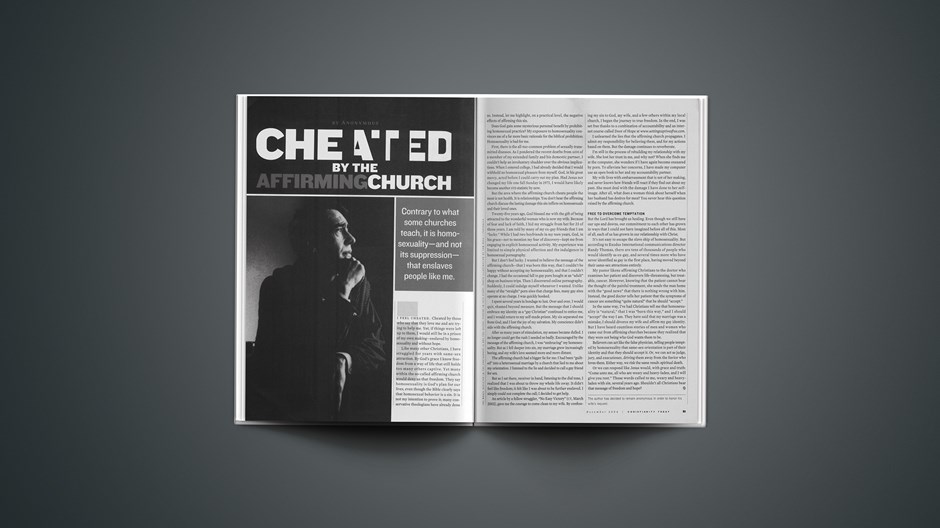 Cheated by the Affirming Church
