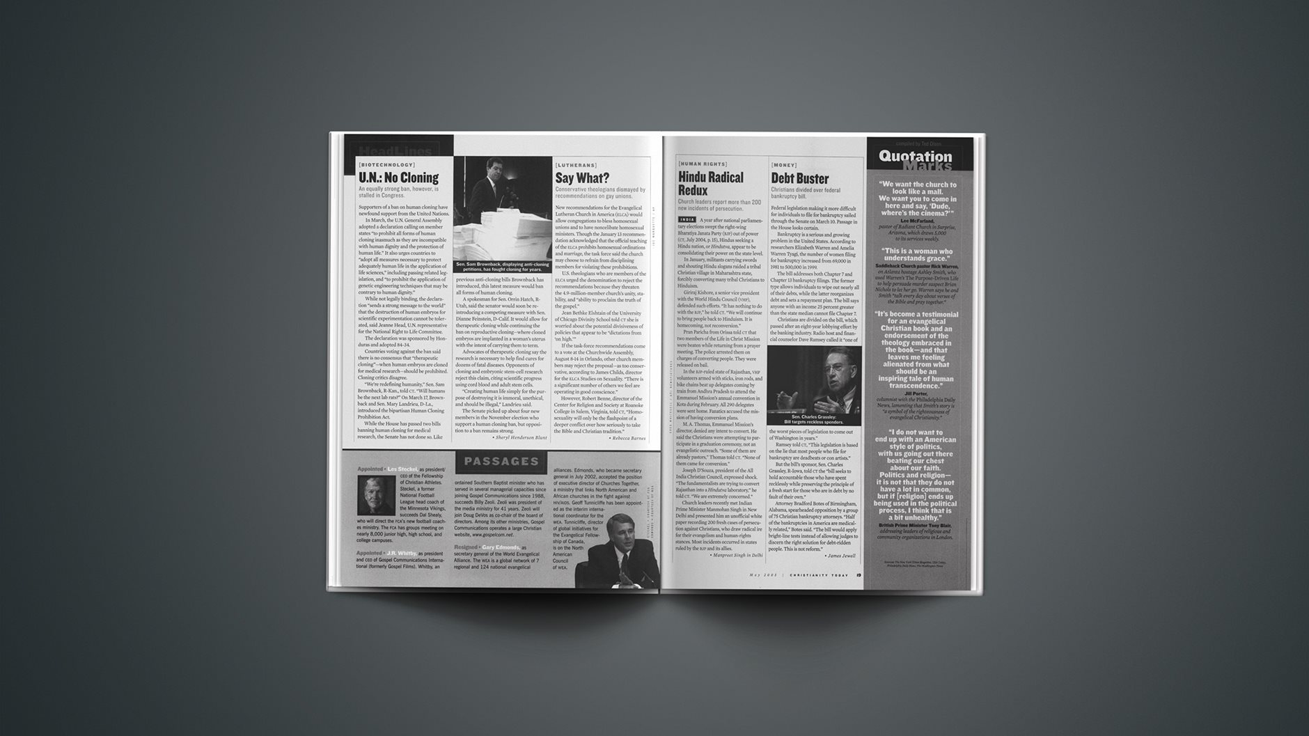 U.N. No Cloning Christianity Today