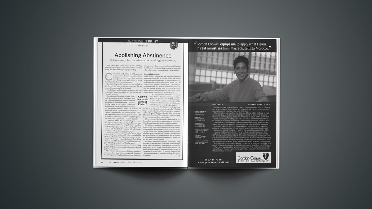 Abolishing Abstinence Christianity Today