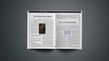 Editorial: The Greatest Social Need Editorial: The Greatest Social Need