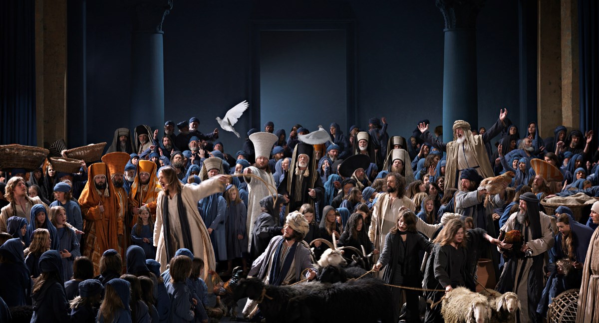 A scene from the 2010 Passion Play in Oberammergau, Germany.