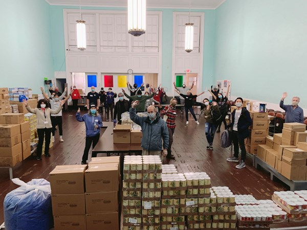 The Father's Heart turned its church sanctuary into a food staging area after worship services went online.