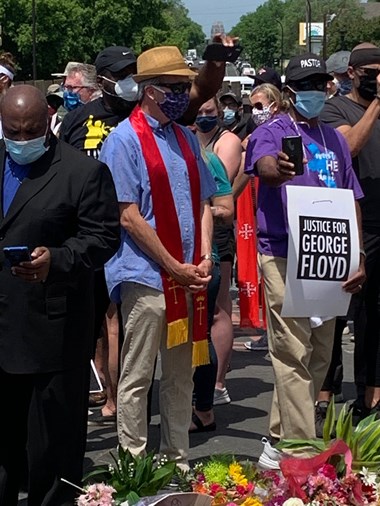 Me at a clergy march in Minneapolis 