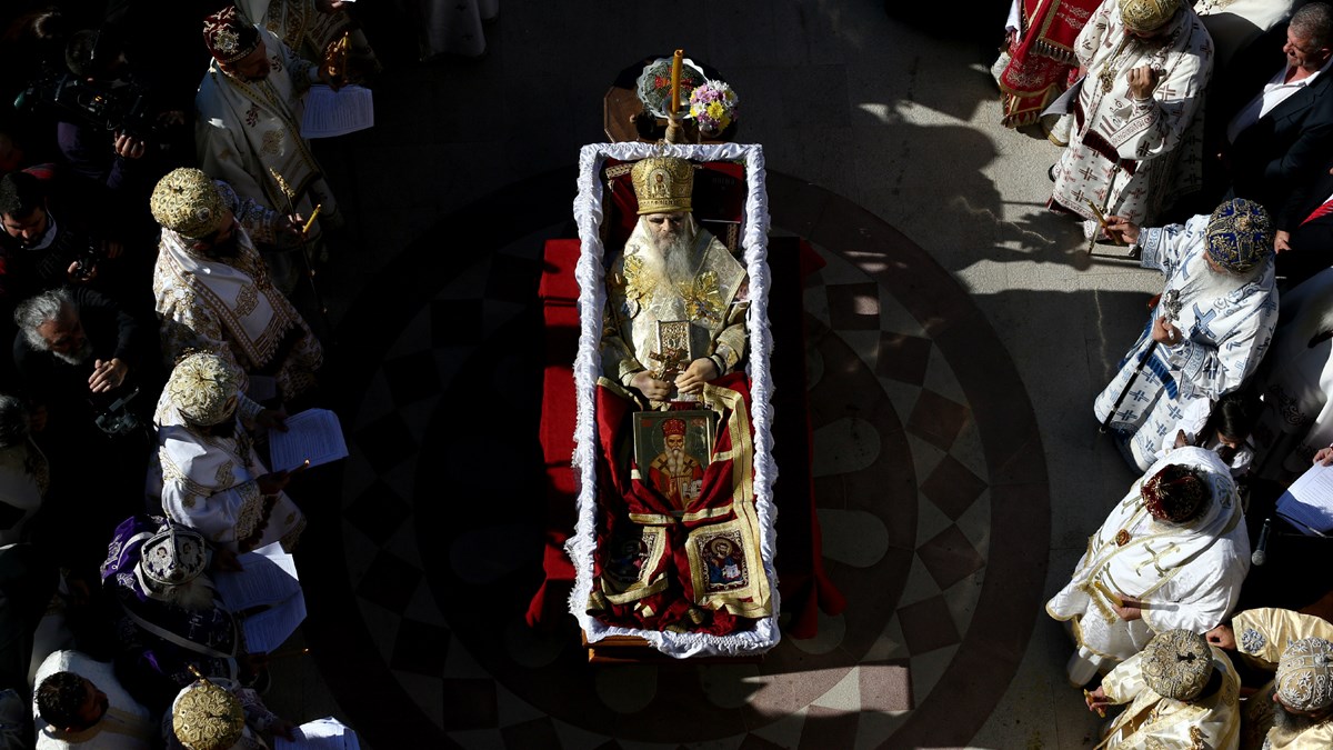 Metropolitan Amfilohije's funeral service on November 1 in Podgorica, Montenegro.