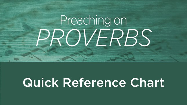 Chart: Preaching Through Proverbs