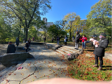 Gathering in the park. Gathering in the park.