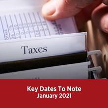 Key Tax Dates January 2021