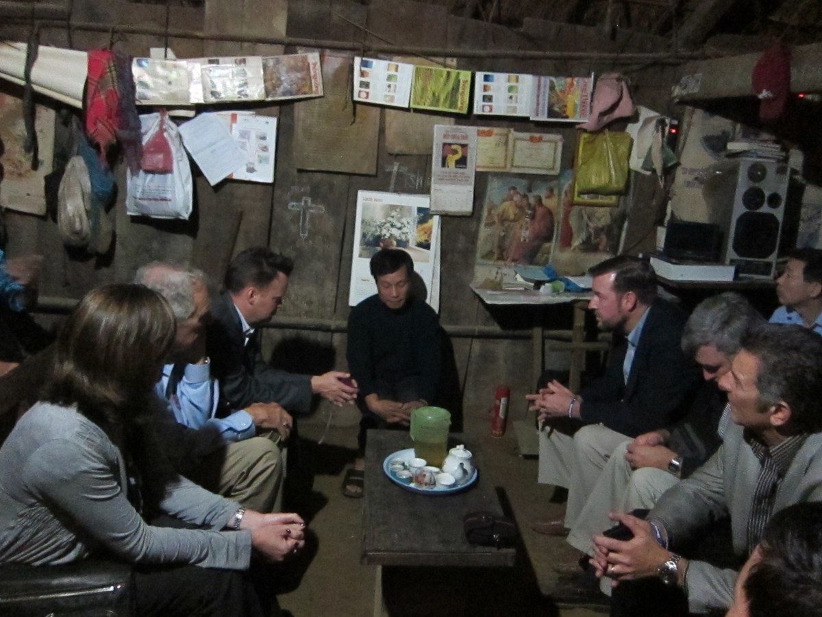 Meeting with White Hmong pastor Tu, leader of a 148-person church in the Northwest Highlands of Vietnam in December 2010.