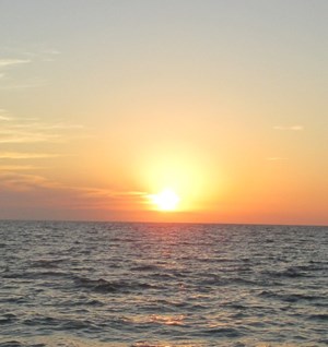 Sunset over the gulf of Mexico