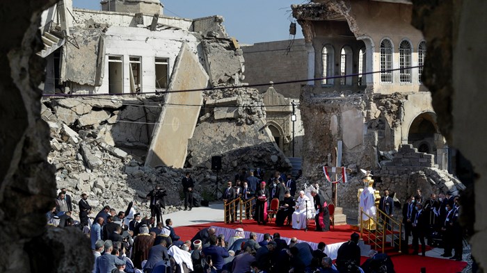 At Mosul Church, Pope Asks Iraq’s Christians to Forgive ISIS and Rebuild