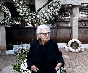 Selma Merchak, at her son Lokman Slim's funeral