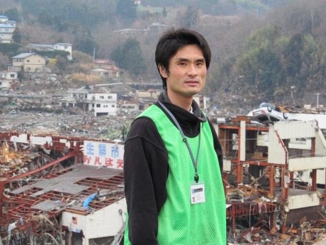 Pastor Yoshiya Hari in Onagawa, Miyagi, after the 2011 Tohoku triple disaster.