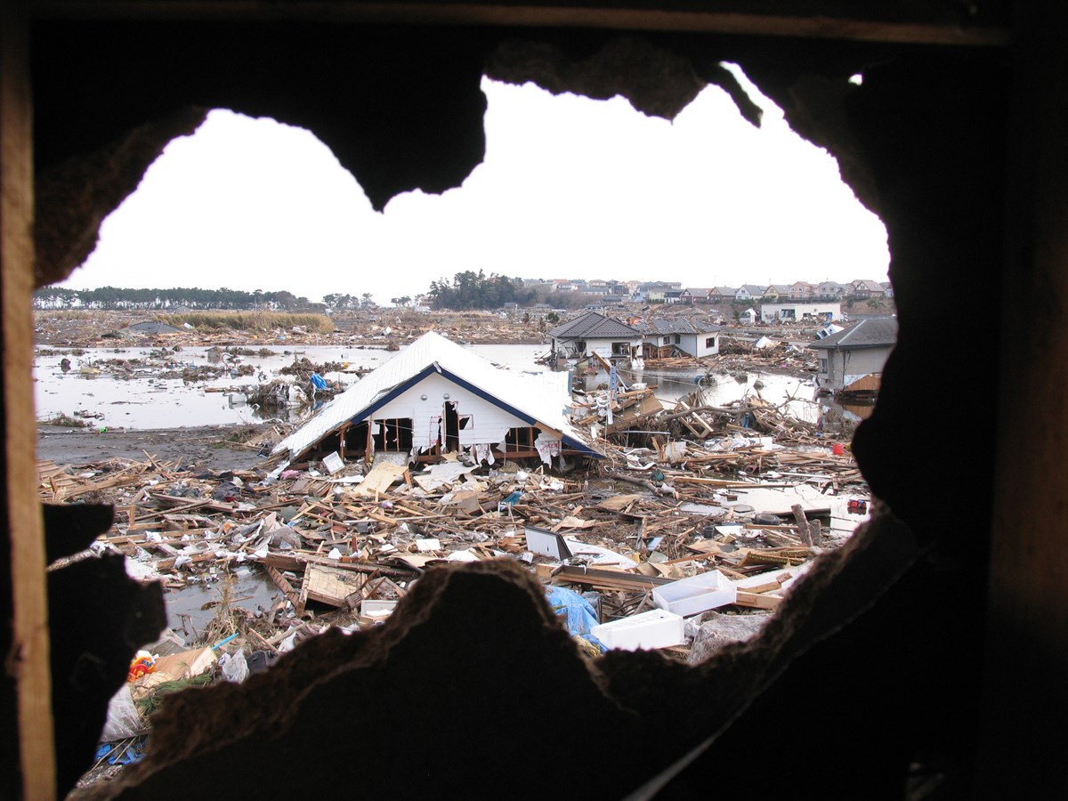 Destruction in Sendai