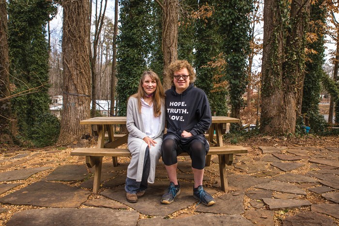 Amy with her son, Jacob