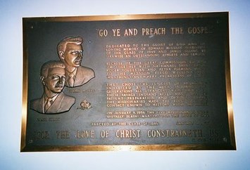 The original plaque was erected in 1957.