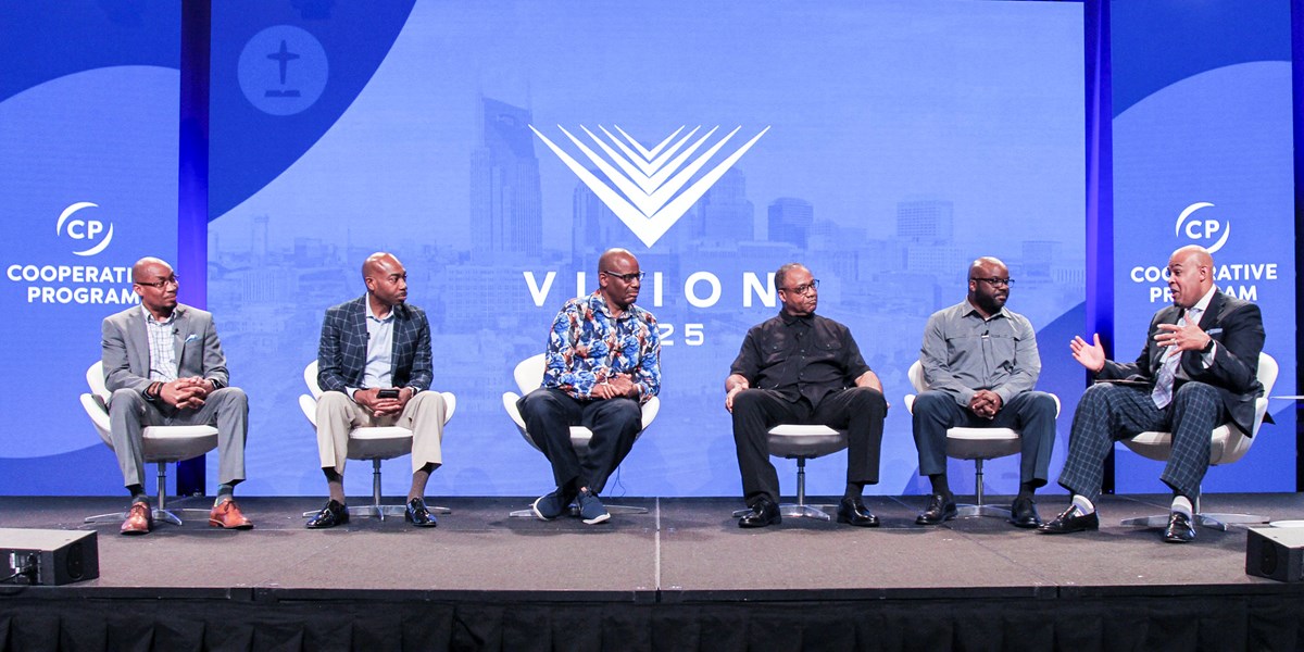 A panel of pastors at the SBC annual meeting discusses “Reaching, Equipping and Mobilizing African American Churches for the Great Commission.” A panel of pastors at the SBC annual meeting discusses “Reaching, Equipping and Mobilizing African American Churches for the Great Commission.”