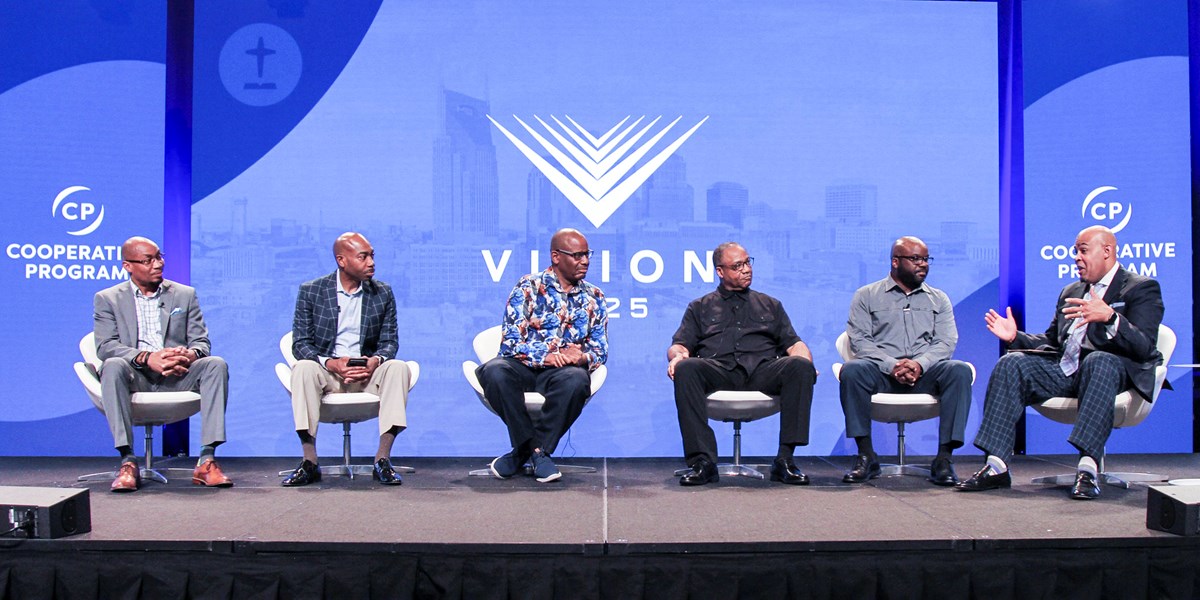 A panel of pastors at the SBC annual meeting discusses “Reaching, Equipping and Mobilizing African American Churches for the Great Commission.”