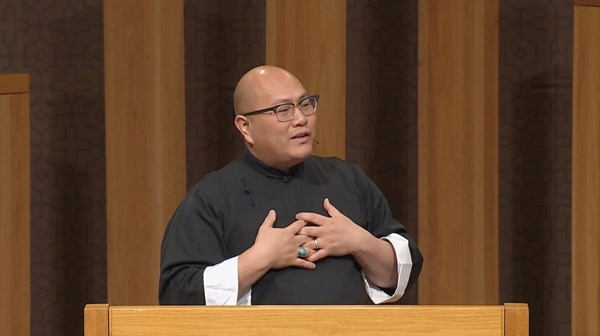 Tong preaches to the downtown campus in March. Tong preaches to the downtown campus in March.