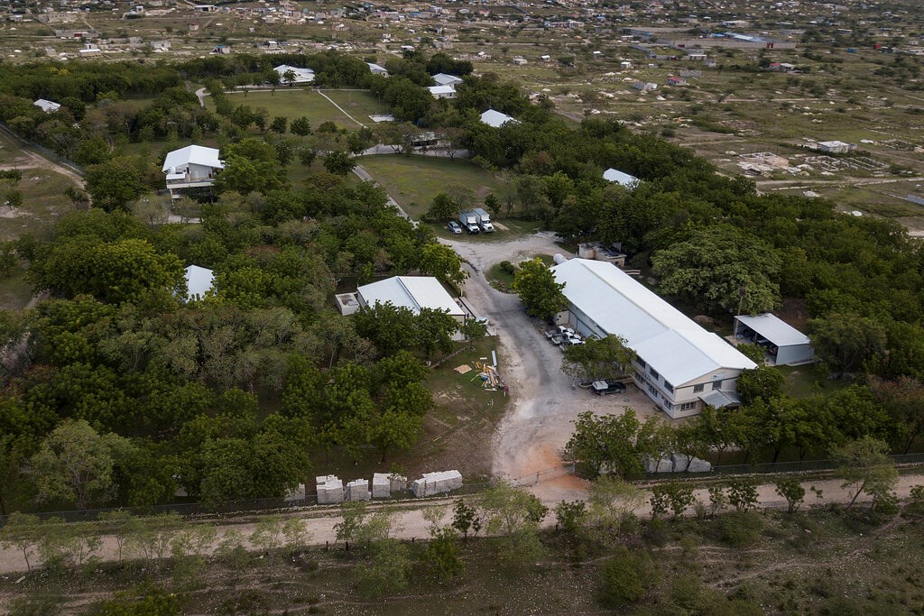 An aerial view of Christian Aid Ministries headquarters in Titanyen, Haiti, on Thursday, Oct. 21, 2021.