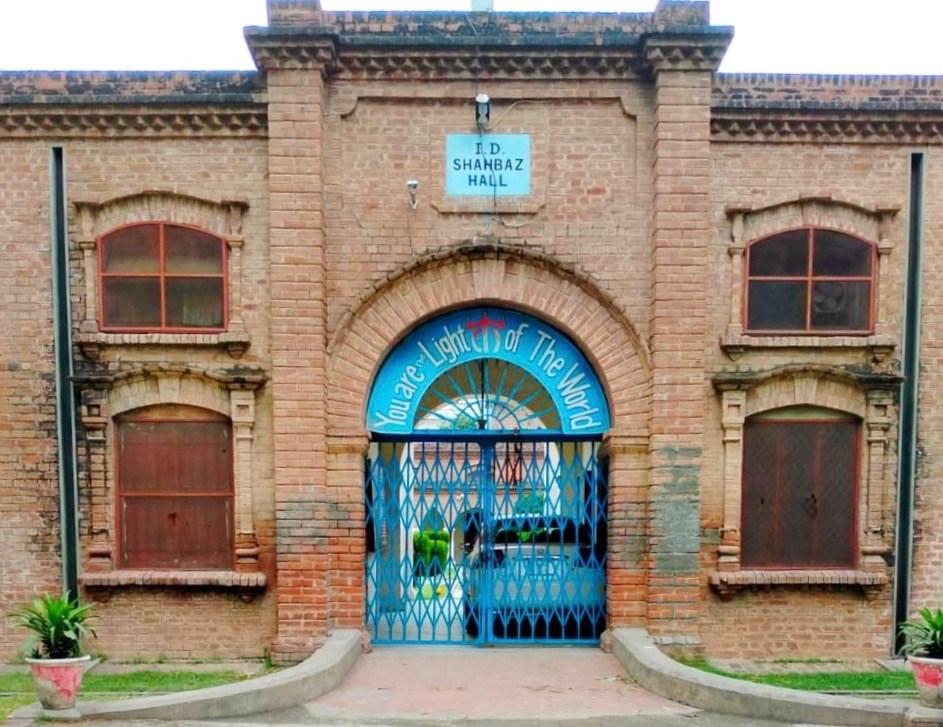 I.D. Shahbaz Hall, a Christian boys hostel in Sialkot, named after the man behind the making of the Punjabi Psalter, Dr. Imam-ud-Din Shahbaz.