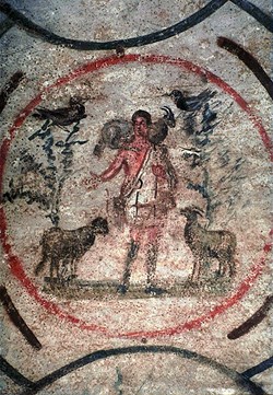 Good Shepherd image in the Catacombs