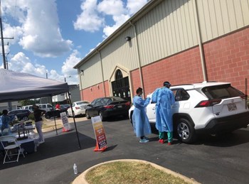 The Grove’s Nashville campus parking lot served its community during the pandemic with COVID-19 tests in June 2020