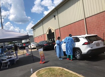 The Grove’s Nashville campus parking lot served its community during the pandemic with COVID-19 tests in June 2020 The Grove’s Nashville campus parking lot served its community during the pandemic with COVID-19 tests in June 2020