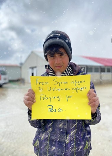 A Syrian refugee in Zahle, Lebanon