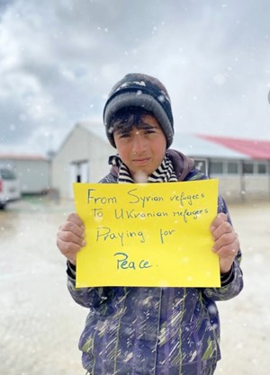 Un réfugié syrien à Zahlé, au Liban. Un réfugié syrien à Zahlé, au Liban.
