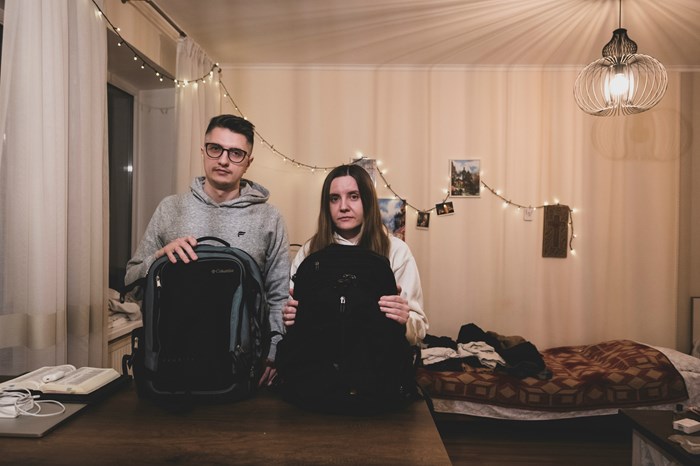 Vasyl and Vika Aharkova, campus ministers with the International Fellowship of Evangelical Students in Kharkiv, fled their home within an hour of the Russian invasion. Vasyl and Vika Aharkova, campus ministers with the International Fellowship of Evangelical Students in Kharkiv, fled their home within an hour of the Russian invasion.