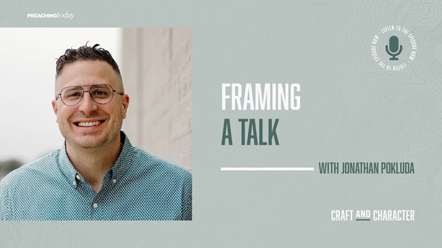 Framing a Talk with Jonathan Pokluda Framing a Talk with Jonathan Pokluda