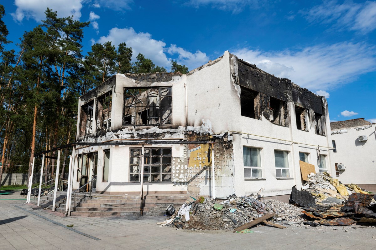 Irpin Bible Seminary sheltered 200 people during the invasion. Hundreds more came to get clean water and charge phones before the building was destroyed.