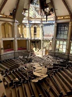 Calvary Baptist Church after the explosion. Calvary Baptist Church after the explosion.