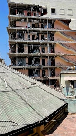 Hotel Saratoga in Old Havana, Cuba, after the explosion on May 6, 2022.