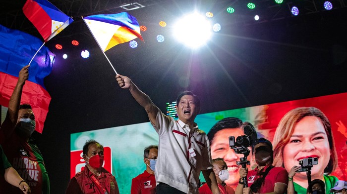 Image: Ezra Acayan / Getty Images. Ferdinand “Bongbong” Marcos Jr. won the May 9, 2022 presidential elections in the Philippines. He is the son of ousted dictator Ferdinand Marcos Sr.
