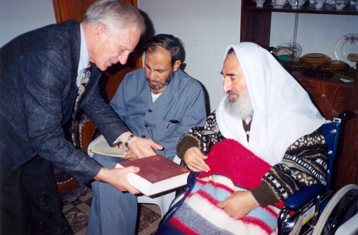 Brother Andrew and Sheikh Yassin, founder of Hamas Brother Andrew and Sheikh Yassin, founder of Hamas