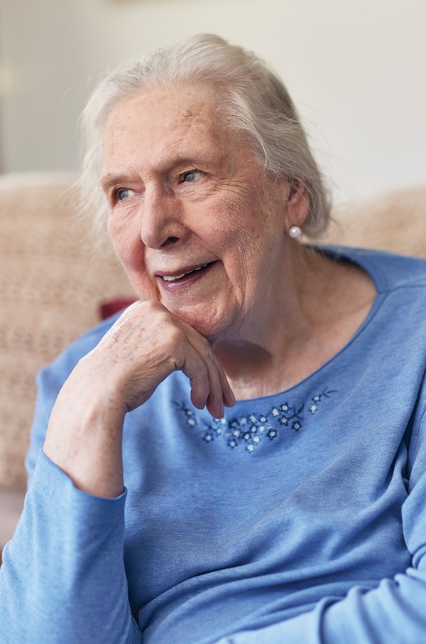 Barnwell at home in Goring-on-Thames, England, where she  uses Zoom to continue work with colleagues in Africa, 2022