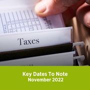 Key Tax Dates November 2022