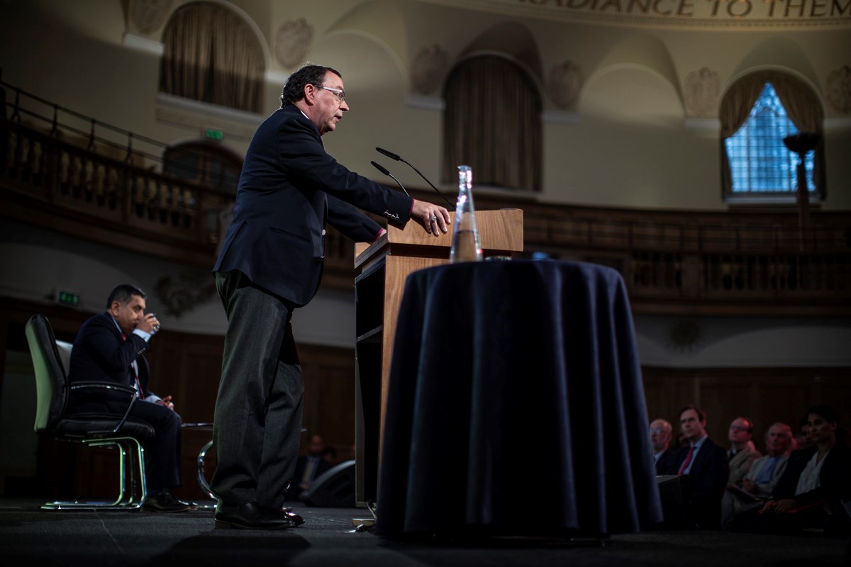 Bishop of Truro Philip Mounstephen presents the FCO Persecution of Christians report at The Church House on July 15, 2019 in London, England. Bishop of Truro Philip Mounstephen presents the FCO Persecution of Christians report at The Church House on July 15, 2019 in London, England.